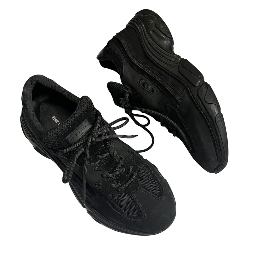 The Kooples Men's Chunky Sneakers US 9 Black Lace Up Athletic Casual Mesh
